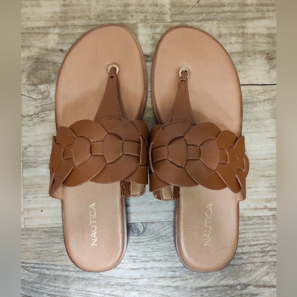 NWOT Nautica Brown Braided Sandals Women's Size 8 - Picture 3 of 4